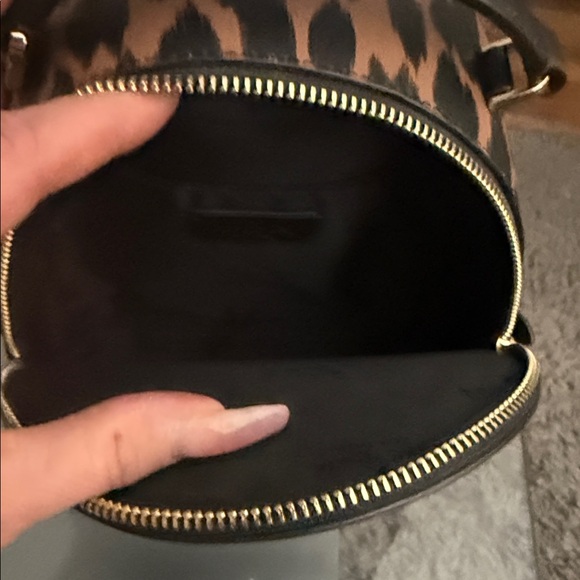 Kate Spade Leopard Print Backpack with Black Accents - Picture 3 of 5